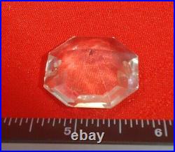 100 Antique Octagonal Crystal Prisms Chandelier Lamp Parts New Old Stock