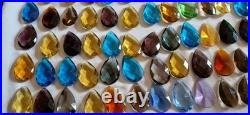 100pcs Mixed Color Chandelier Crystal Drops 2 Teardrop Prism Lamp Parts Lot