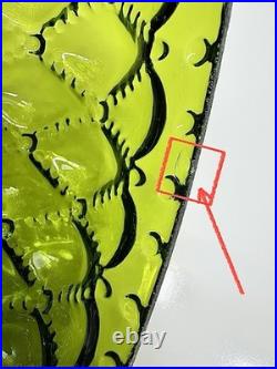 10 Green Oil Kerosene Glass Diamond Quilted Student Lamp Shade Globe Vintage