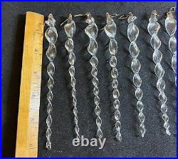 10 Vintage Murano glass Hand Blown chandelier Parts Twisted Swirl Stick Prisms