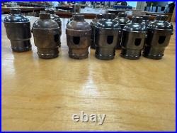 #11 Vintage, 2-Screw Mica Shells, Dark Brown Finish, lamp parts, Tiffany