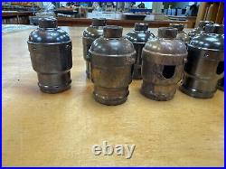 #11 Vintage, 2-Screw Mica Shells, Dark Brown Finish, lamp parts, Tiffany
