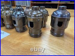 #11 Vintage, 2-Screw Mica Shells, Dark Brown Finish, lamp parts, Tiffany