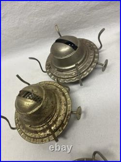 12 + 1 Lux Mex Oil Lamp Burner Threaded Glass Font NOS Parts Lot Vtg Antique