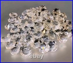 14mm 65 PCs Vintage Chandelier Glass Top Quality Parts Octagon 2 Holes Connector