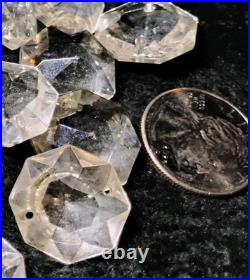 14mm 65 PCs Vintage Chandelier Glass Top Quality Parts Octagon 2 Holes Connector