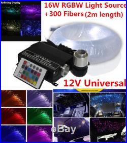17Color RGBW Starry Sky Car Dome Ceiling LED Projector Lamp Optical Fiber Light