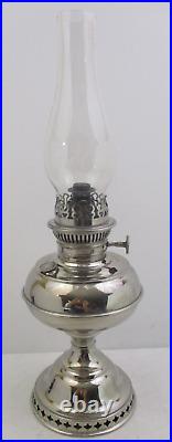 1895 Rayo Junior Nickel Oil Kerosene Lamp Mint Condition Original Parts(gfj)