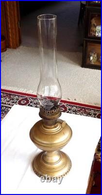 1915 ALADDIN No. 6 BRASS OIL LAMP ALL Orig Parts, No WICK 1928 Model Chimney