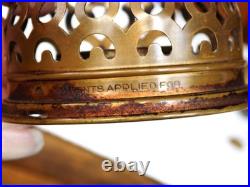 1915 ALADDIN No. 6 BRASS OIL LAMP ALL Orig Parts, No WICK 1928 Model Chimney