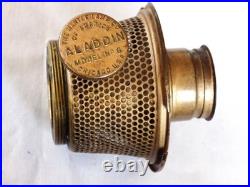 1915 ALADDIN No. 6 BRASS OIL LAMP ALL Orig Parts, No WICK 1928 Model Chimney