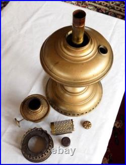 1915 ALADDIN No. 6 BRASS OIL LAMP ALL Orig Parts, No WICK 1928 Model Chimney