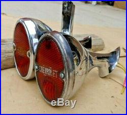 1936 Chevy TAIL LIGHT ASSEMBLIES Original GM Pair 1935 Master custom old Chrome