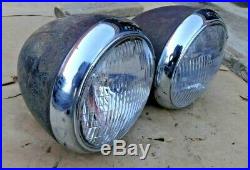 1939 1940 Chevy Truck HEADLIGHTS Original GM pair Sealed Beam