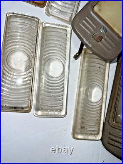 1940-50'S CHEVROLET Chevy TRUCK Vintage Lamp GLASS LENS DOME LIGHT Old parts Lot