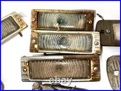 1940-50'S CHEVROLET Chevy TRUCK Vintage Lamp GLASS LENS DOME LIGHT Old parts Lot