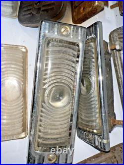 1940-50'S CHEVROLET Chevy TRUCK Vintage Lamp GLASS LENS DOME LIGHT Old parts Lot