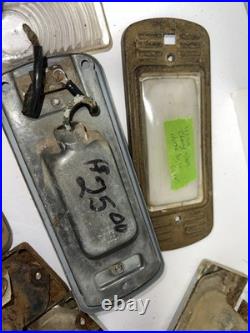 1940-50'S CHEVROLET Chevy TRUCK Vintage Lamp GLASS LENS DOME LIGHT Old parts Lot