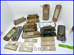 1940-50'S CHEVROLET Chevy TRUCK Vintage Lamp GLASS LENS DOME LIGHT Old parts Lot