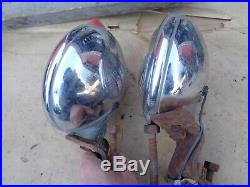 1940's S&M FOG LIGHTS Lamps 670 Original Vintage Accessory pair ford chevy buick