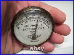 1940s Antique Automobile visor thermometer Vintage Chevy Ford Hot Rod 48 55 57