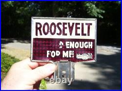 1940s Antique Roosevelt FDR License plate topper Vintage Chevy Ford Hot Rod gm