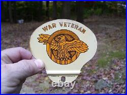 1940s Antique Veteran License plate topper Vintage Chevy Ford Hot rat Rod 55 57