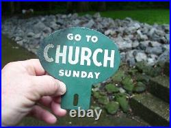1940s Antique go Church License plate Topper Vintage Chevy Ford Hot Rod gm bomb