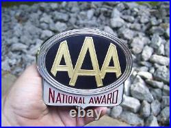 1950s Antique AAA Trunk bumper emblem Vintage Chevy Ford Hot Rod gm rat bomb 55
