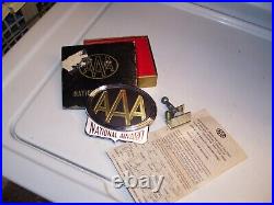 1950s Antique AAA nos Bumper trunk badge emblem Vintage Chevy Ford Hot rat Rod