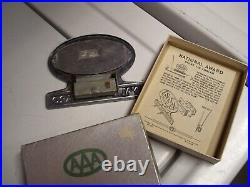 1950s Antique AAA nos trunk lid badge emblem Vintage Chevy Ford Hot rat Rod 55