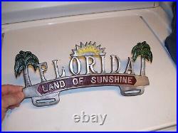 1950s Antique Florida License plate topper Vintage Chevy Ford Hot rat street Rod