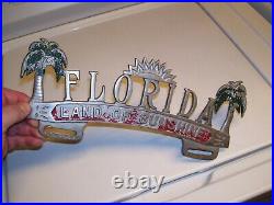 1950s Antique Florida auto License Plate topper Vintage Chevy Ford Street Rod
