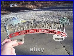 1950s Antique MIAMI License plate Topper Vintage Chevy Ford rat Hot Rod gm bomb