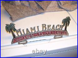 1950s Antique Miami Florida License plate topper Vintage Chevy Ford Hot rat Rod