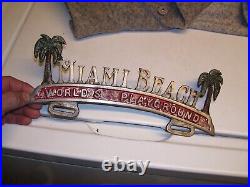 1950s Antique Miami Florida License plate topper Vintage Chevy Ford Hot rat Rod