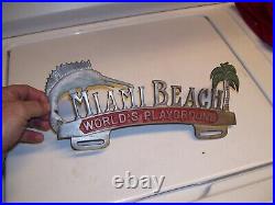 1950s Antique Miami License plate Topper Vintage Chevy Ford Hot rat Rod 55 57 48