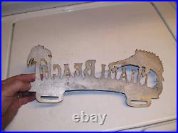 1950s Antique Miami License plate Topper Vintage Chevy Ford Hot rat Rod 55 57 48