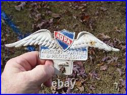 1950s Antique Pilot Aircraft License plate Topper Vintage Chevy Ford Hot Rod 55