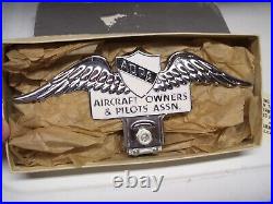 1950s Antique Pilot Aircraft nos License plate Topper Vintage Chevy Ford Hot Rod