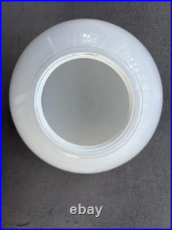 1970s Vintage Bamboo & Wicker Globe Pendant Hanging Swag Parts Large 19