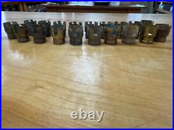 #19 Vintage, 2-Screw Mica Shells, Original Finish, lamp parts, Tiffany