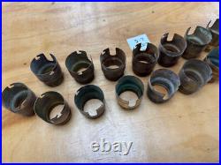 #19 Vintage, 2-Screw Mica Shells, Original Finish, lamp parts, Tiffany