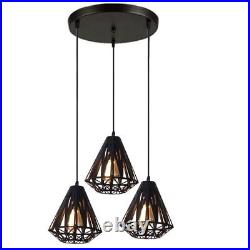 1-3 Heads Hanging Pendant Lights Minimalist Black Modern Hanging Lamps LED Parts