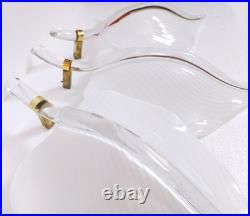 1 of 3 Murano Glass Leafs by Franco Luce, Vintage Chandelier Parts, Italy 60s