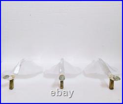 1 of 3 Murano Glass Leafs by Franco Luce, Vintage Chandelier Parts, Italy 60s