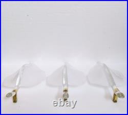 1 of 3 Murano Glass Leafs by Franco Luce, Vintage Chandelier Parts, Italy 60s