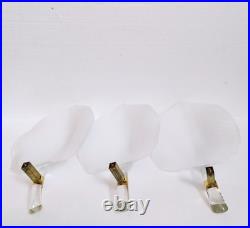 1 of 3 Murano Glass Leafs by Franco Luce, Vintage Chandelier Parts, Italy 60s