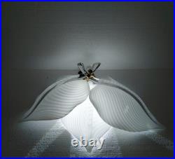 1 of 3 Murano Glass Leafs by Franco Luce, Vintage Chandelier Parts, Italy 60s