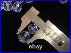 230 Vintage Murano Italy Crystal Glass Beads Prism Lamp Parts, 1/2 Dia (1.4 cm)